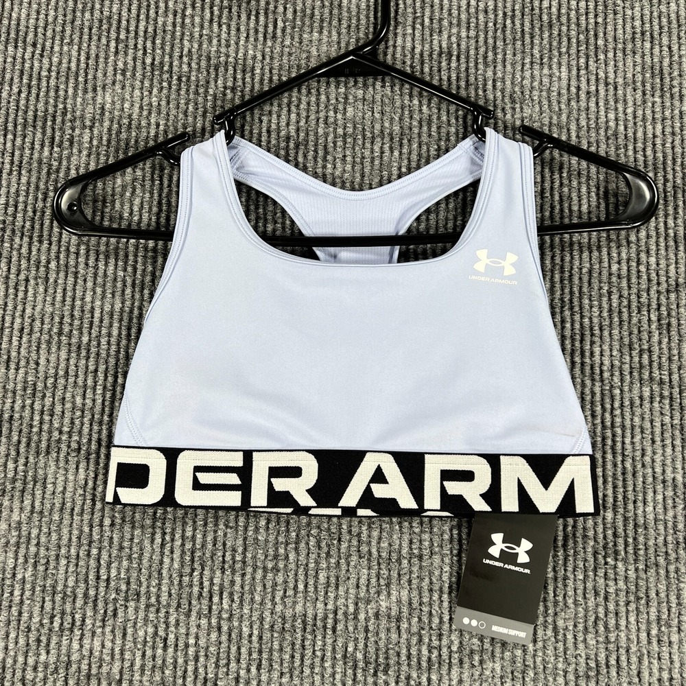Under‎ Armour Sports Bra Womens Small Blue Active Workout Training Gym New